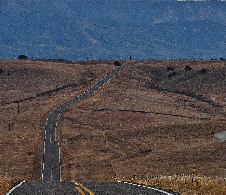 a very straight highway